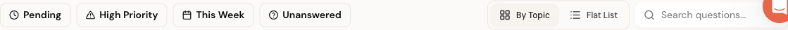 View toggle between By Topic and Flat List